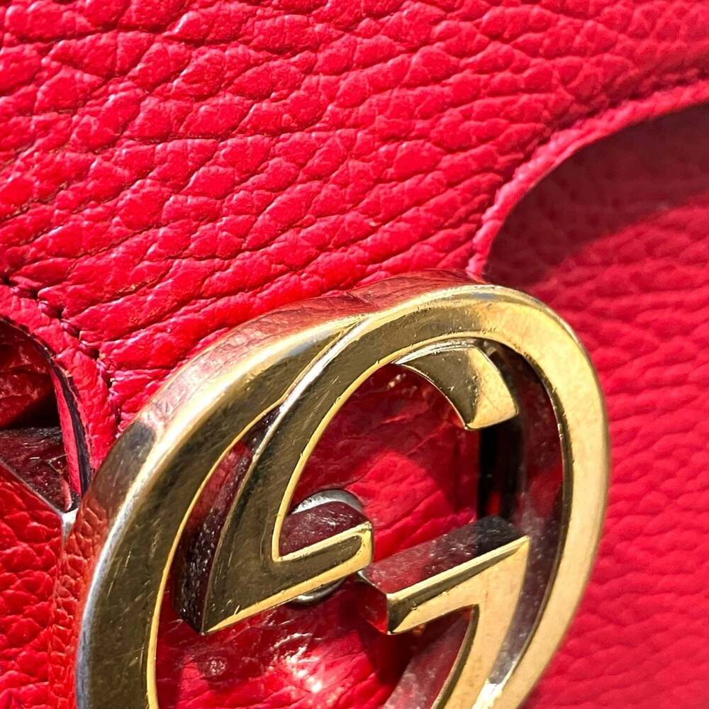 GUCCI Red Leather Shoulder Bag - Picture 9 of 9